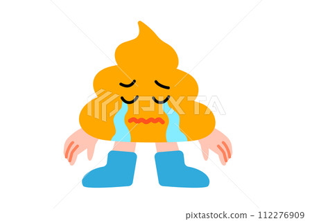 Stock Illustration: Crying poop-kun (poop character) 112276909