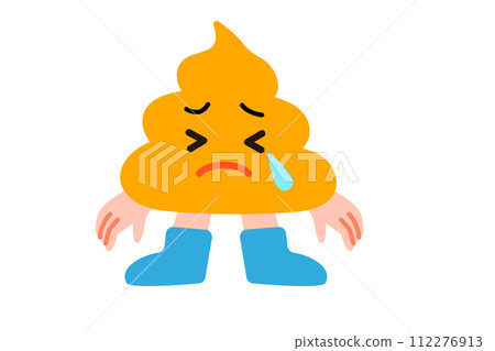 圖庫插圖: 哭泣的便便君(便便角色) 圖庫插圖: 哭泣的便便君(便便角色) 112276913
