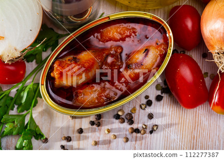 Stuffed squids in American sauce Stuffed squids in American sauce 112277387