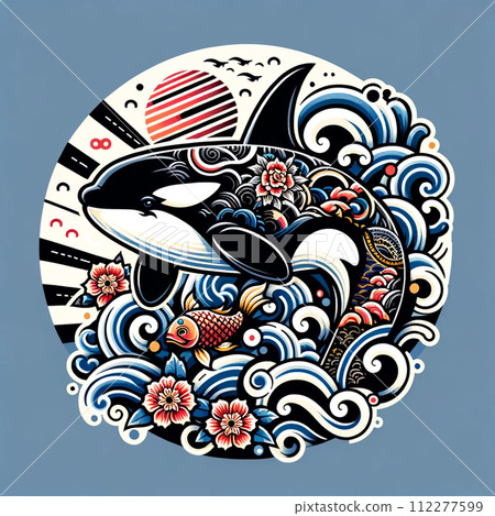 Orca Japanese Style Pattern ⑨ 112277599