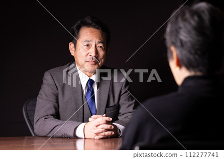 Business interview, listening, face-to-face Business interview, listening, face-to-face 112277741