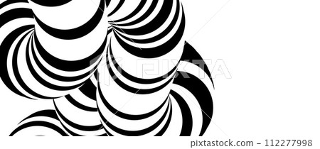 Black and white abstract tubes background. Striped twisted cords concept wallpaper. Liquid line pipes shape for banner, poster, flyer, booklet, brochure or leaflet. Vector fluid flow backdrop overlay Black and white abstract tubes background. Striped twisted cords concept wallpaper. Liquid line pipes shape for banner, poster, flyer, booklet, brochure or leaflet. Vector fluid flow backdrop overlay 112277998