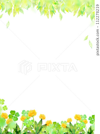 Spring-like meadow background material watercolor illustration 112278219
