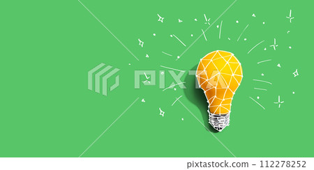 Idea light bulb with hand drawing sketch 112278252