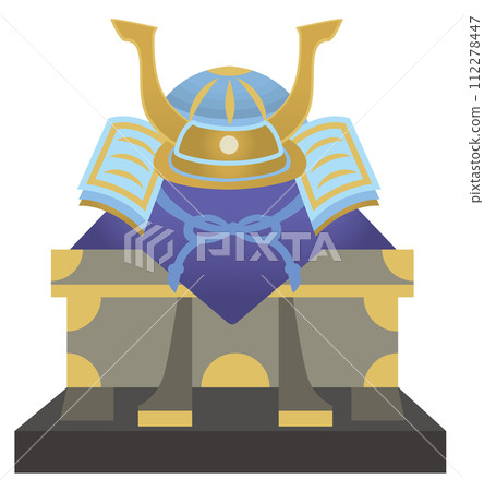 May doll helmet decoration illustration white background May doll helmet decoration illustration white background 112278447