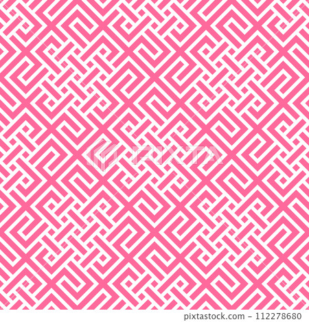 The geometric pattern with lines. Seamless vector background. White and pink texture. Graphic modern pattern. Simple lattice graphic design The geometric pattern with lines. Seamless vector background. White and pink texture. Graphic modern pattern. Simple lattice graphic design 112278680