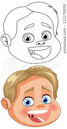 Expressive Cartoon Faces Vector Set Expressive Cartoon Faces Vector Set 112278858