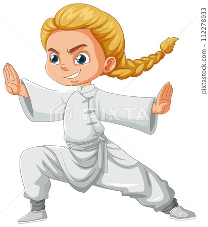 Young Martial Artist in Action 112278933