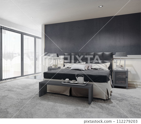 Modern bedroom interior. 112279203
