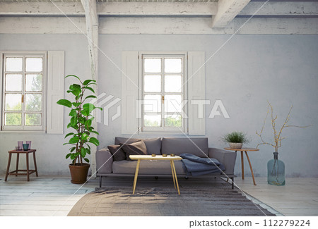 country style living room. 112279224