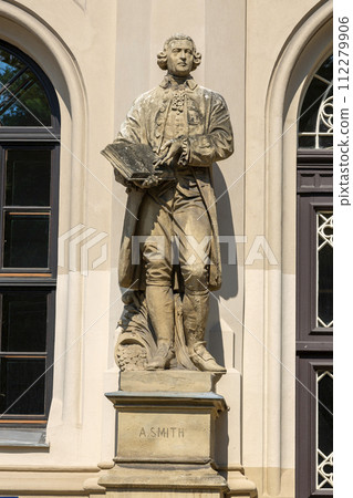 Adam Smith monument near the Vienna Business School 112279906
