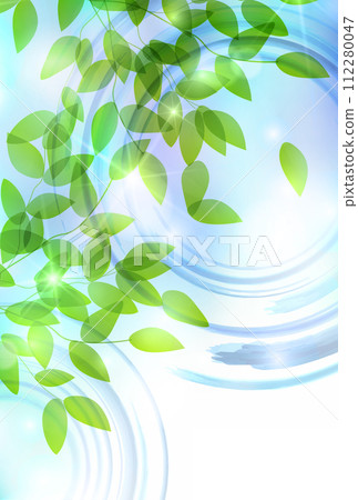 新鮮的綠葉漩渦背景 112280047