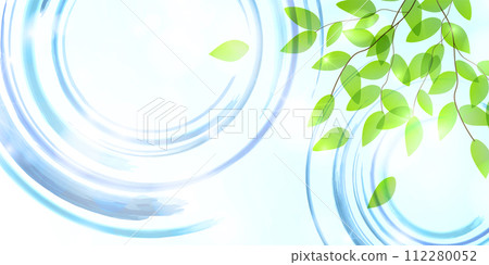 新鮮的綠葉漩渦背景 112280052