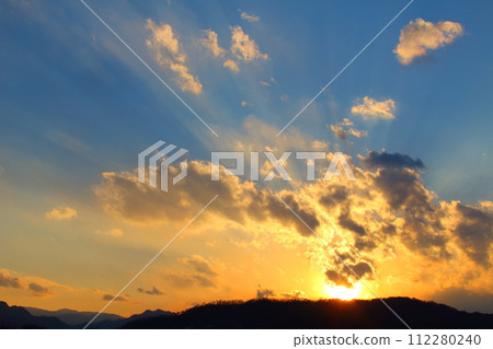 Scenery at dusk Scenery of Shinshu Scenery at dusk Scenery of Shinshu 112280240