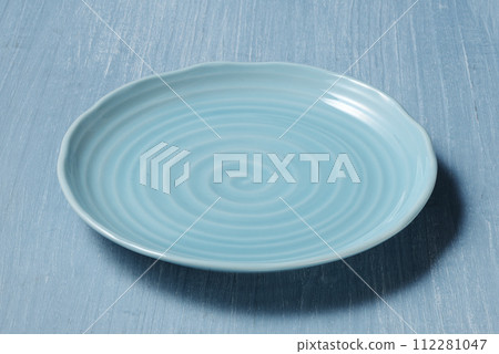Blue swirl plate background material Blue swirl plate background material 112281047