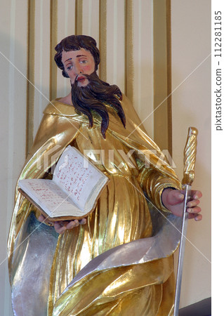 Saint Paul, statue on the altar in the Chapel of Saint Isidore and Saint Roch in Komor Zacretski, Croatia Saint Paul, statue on the altar in the Chapel of Saint Isidore and Saint Roch in Komor Zacretski, Croatia 112281185