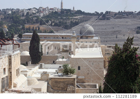Al-Aqsa mosque, a Muslim holy place located on the Temple Mount in Jerusalem, Israel Al-Aqsa mosque, a Muslim holy place located on the Temple Mount in Jerusalem, Israel 112281189