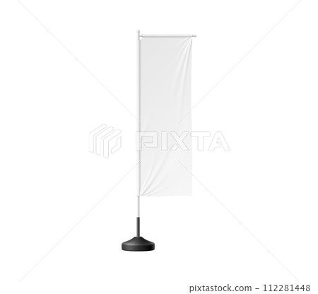 Realistic banner stand, beach flag isolated 3d... - Stock Illustration ...