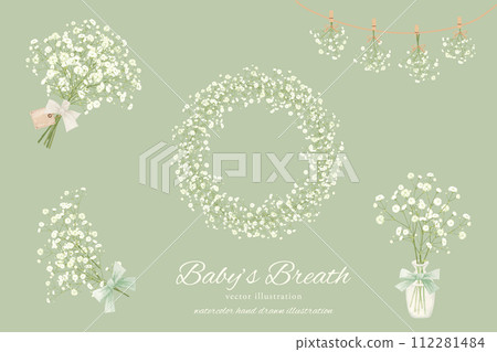 手繪滿天星材料集 112281484