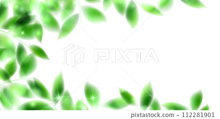 New green leaves landscape background New green leaves landscape background 112281901