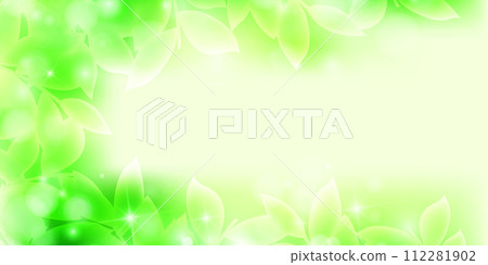 New green leaves landscape background New green leaves landscape background 112281902