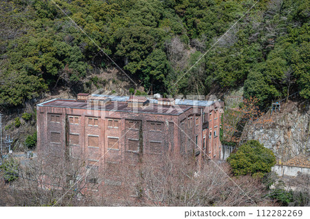 Amagase Dam and former Ujigawa Electric Shizugawa power plant site Uji City, Kyoto Prefecture 112282269