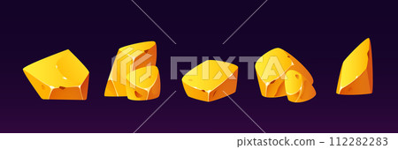 Gold nugget for mine and treasure 112282283