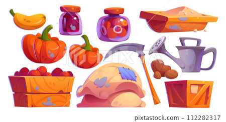 Farm barn inside elements and tools. Farm barn inside elements and tools. 112282317