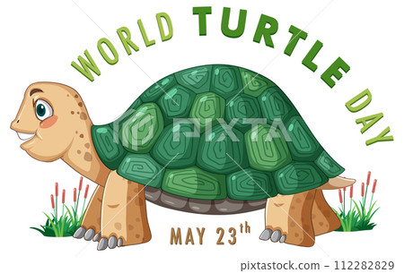 Celebrating World Turtle Day Illustration Celebrating World Turtle Day Illustration 112282829