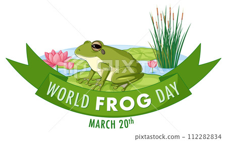 Celebrating World Frog Day Illustration Celebrating World Frog Day Illustration 112282834
