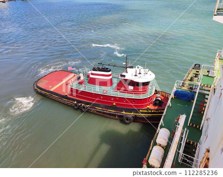 Puerto Rico, Port San Juan Tug working with a Ship 112285236