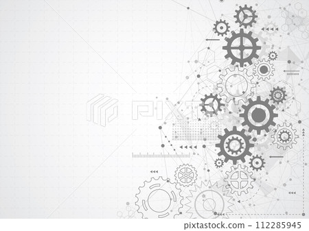 Abstract gear wheel mechanism background. Machine technology. Vector illustration Abstract gear wheel mechanism background. Machine technology. Vector illustration 112285945