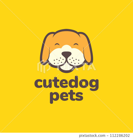animal pets dog puppy brittany cute mascot cartoon logo design vector animal pets dog puppy brittany cute mascot cartoon logo design vector 112286202