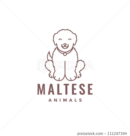 animal pets dog puppy maltese mascot cartoon cute logo design vector animal pets dog puppy maltese mascot cartoon cute logo design vector 112287394
