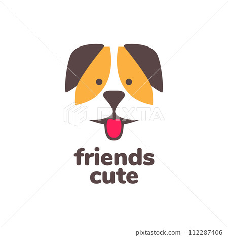 animal pets dog puppy jack russel terrier cute mascot cartoon logo design vector 112287406