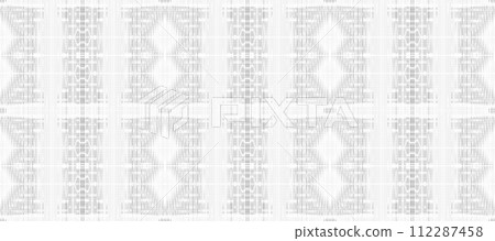 Abstract seamless black and white halftone fashion pillow pattern, grunge  fabric texture 112287458