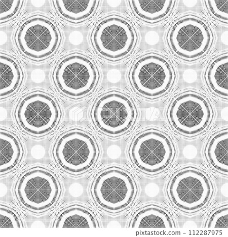 Abstract seamless black and white halftone fashion pillow pattern, grunge fabric texture Abstract seamless black and white halftone fashion pillow pattern, grunge fabric texture 112287975