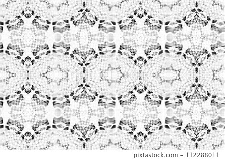Abstract seamless black and white halftone fashion pillow pattern, grunge fabric texture Abstract seamless black and white halftone fashion pillow pattern, grunge fabric texture 112288011