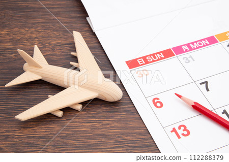Passenger plane and calendar 112288379