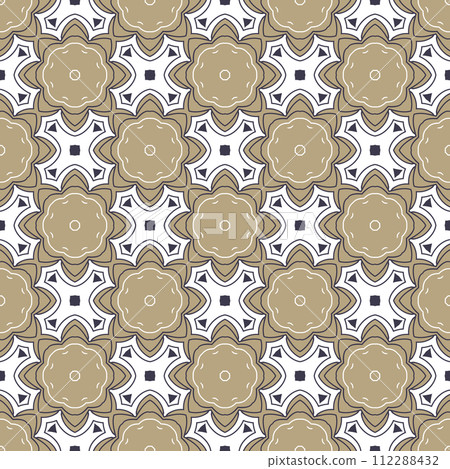 Abstract seamless gold and gray tile. Art deco seamless background Abstract seamless gold and gray tile. Art deco seamless background 112288432