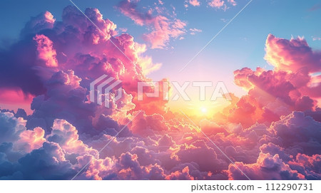 Colorful Sky Filled With Lots of Clouds 112290731