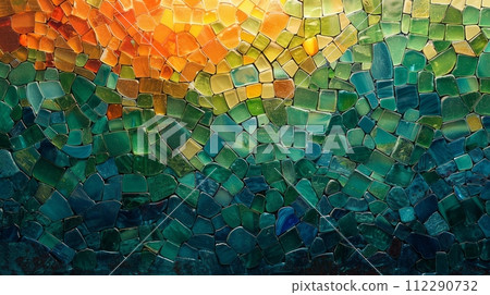 Rainbow Colored Background Painting 112290732