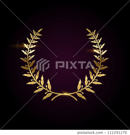 Winner wreath of laurel branches realistic vector icon Winner wreath of laurel branches realistic vector icon 112291270