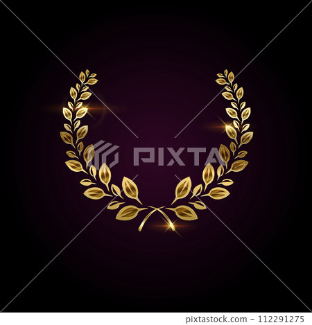 Winner wreath of laurel branches realistic vector icon Winner wreath of laurel branches realistic vector icon 112291275