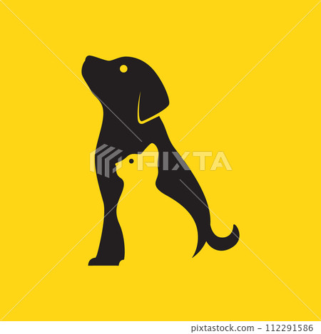 dog and cat pets modern minimal simple mascot logo vector icon illustration dog and cat pets modern minimal simple mascot logo vector icon illustration 112291586