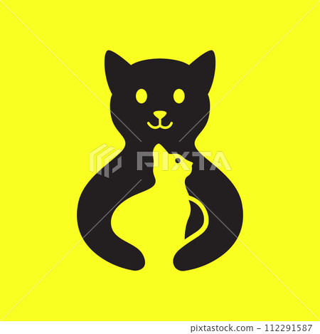 cat kitten pets hug family modern minimal mascot logo vector icon illustration cat kitten pets hug family modern minimal mascot logo vector icon illustration 112291587