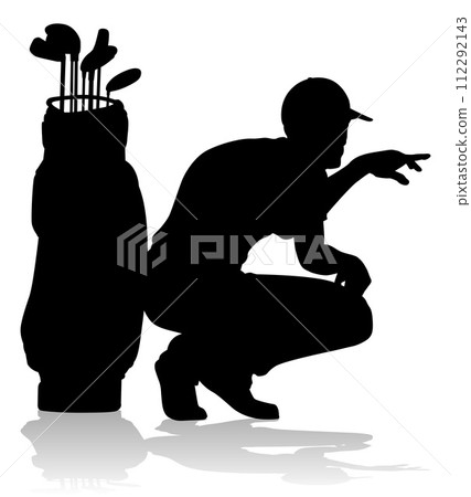 Golfer Golf Sports Person Silhouette 112292143