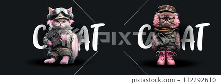Fantasy Warrior Cats in Battle Gear: A Creative Illustration of Cats Dressed as Warriors, Perfect for Concepts Related to Fantasy, Creativity Fantasy Warrior Cats in Battle Gear: A Creative Illustration of Cats Dressed as Warriors, Perfect for Concepts Related to Fantasy, Creativity 112292610