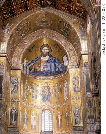 Monreale Cathedral Palermo Sicily Christ Mosaic (Italy) Monreale Cathedral Palermo Sicily Christ Mosaic (Italy) 112292838