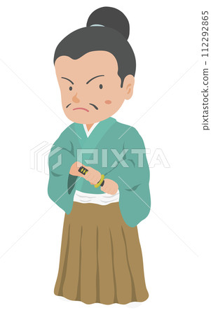 武士用手放在劍上 武士用手放在劍上 112292865